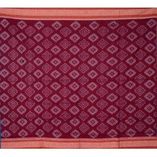 Sambalpuri Masharaj Paper Cotton Maroon & Brown Saree