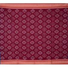 Sambalpuri Masharaj Paper Cotton Maroon & Brown Saree