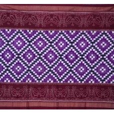 Sambalpuri Masharaj Pashapali Black Jammu & Maroon Cotton