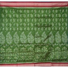 Sambalpuri Mehendi and Maroon Colour Patta Silk