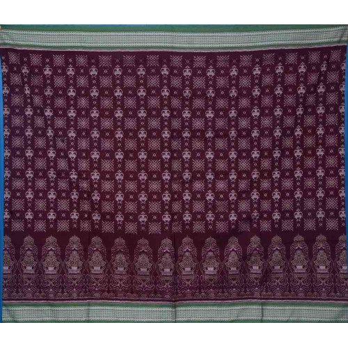 Sambalpuri Paper Cotton Coffee Colour Saree