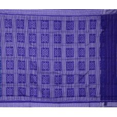 Sambalpuri Paper Cotton Deep & Light Blue Cotton Saree