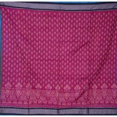Sambalpuri Paper Cotton Pink Black Colour Saree