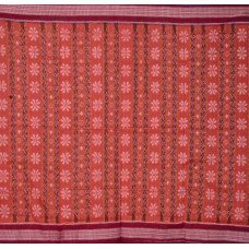 Sambalpuri Pasapali Brown & Maroon Cotton Saree
