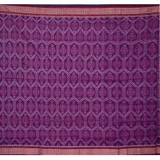 Sambalpuri Wide Boarder Indigo (Jammu) & Maroon Colour Paper Cotton Saree