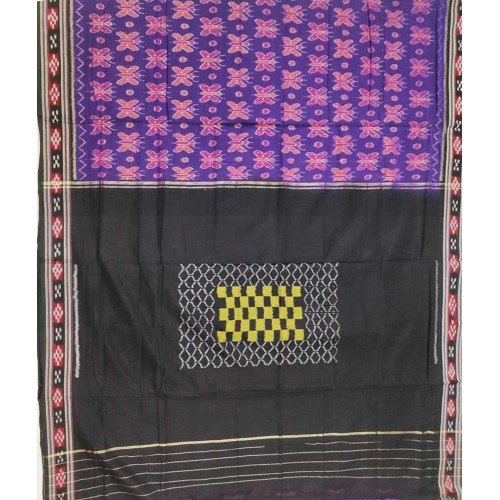 Sambalpuri Butterfly Print Cotton Saree