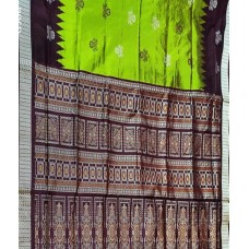 Sambalpuri Green Color Bapta Silk Saree