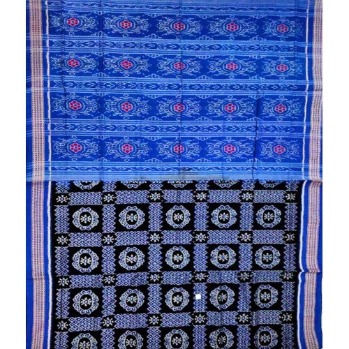 Sambalpuri Ikat Blue Color Border Saree