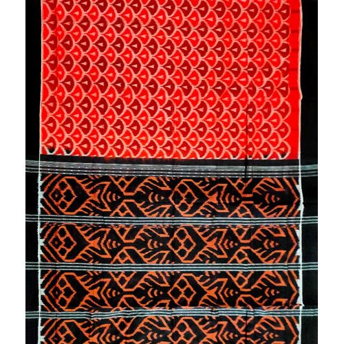 Sambalpuri Ikat Orange Color Saree