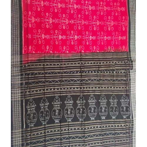 Sambalpuri Kalasa Print Cotton Saree