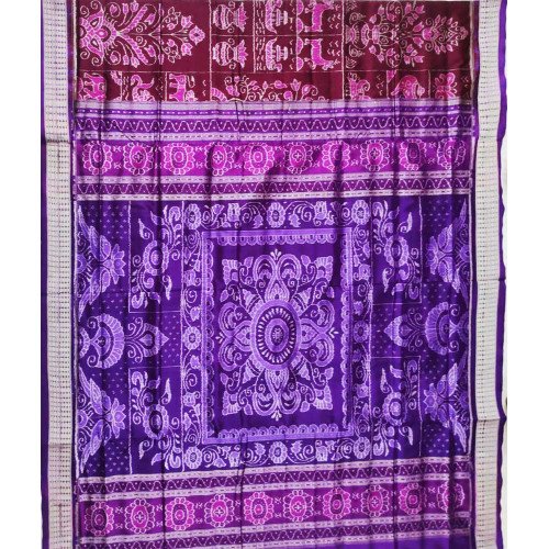 Sambalpuri Maroon Color Pata Saree