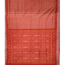 Sambalpuri Orange Color Cotton Saree