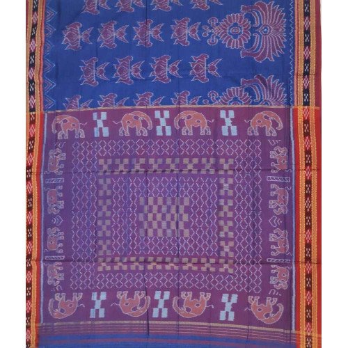 Sambalpuri Pasapali Border Print Saree