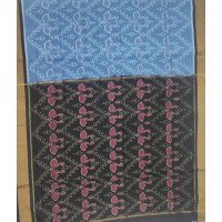 Sambalpuri Golden Border Duck Print Cotton Saree