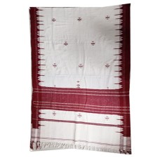 Kotpad Cotton Red Border Stole