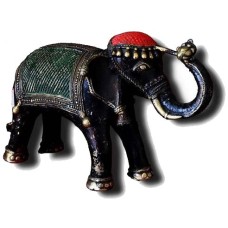 Black Dokra Figurine - Elephant