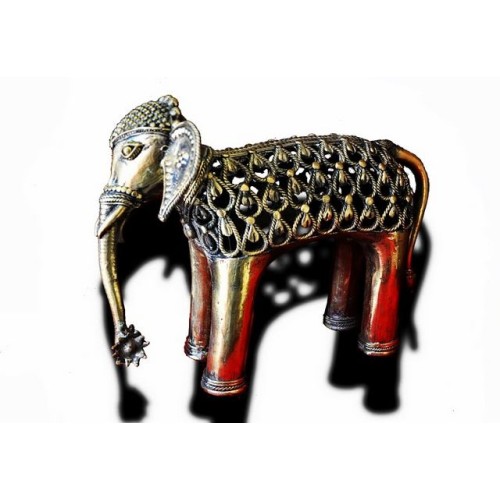 Brass Dokra Figurine - Elephant
