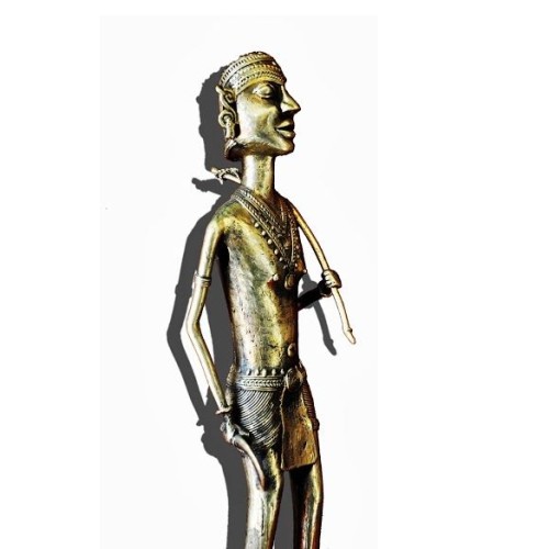 Brass Dokra Figurine - Man with Bow