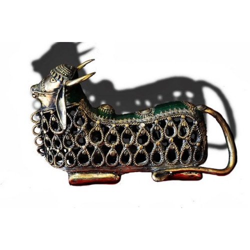 Brass Dokra Kamadhenu Cow