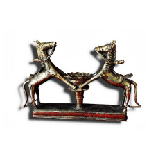 Brass Dokra figurine-2 horses 1