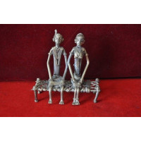 Dhokra Sitting Man and Lady