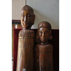 Wooden Tribal God & goddess  Bhim & Bhimani 1