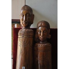 Wooden Tribal God & goddess  Bhim & Bhimani